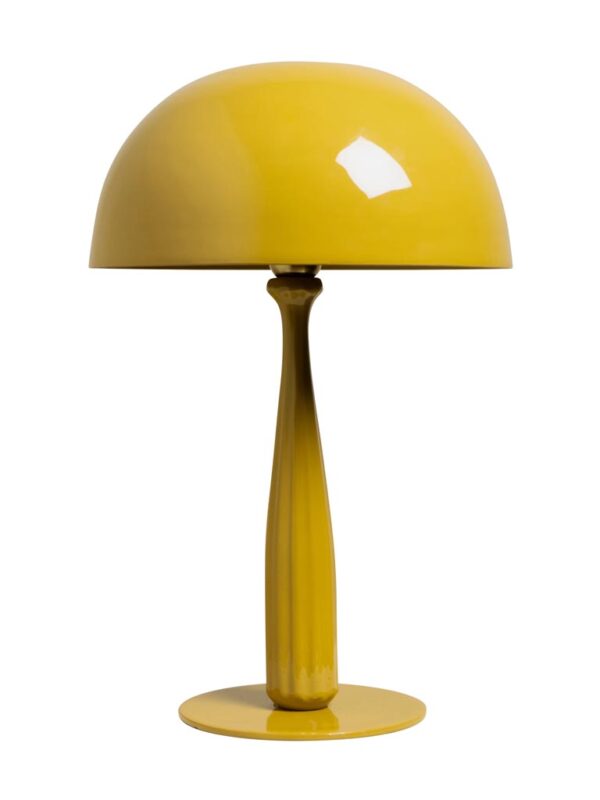 מנורת שולחן מתכת צהובה בסגנון רטרו