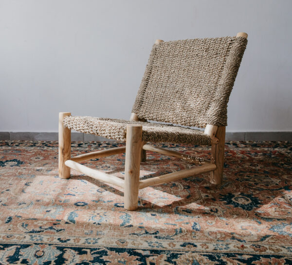 כורסא חבל עץ טבעי