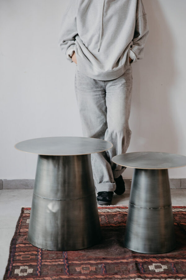 סט שולחנות צד ברזל