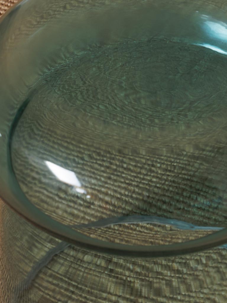 שולחן צד עגול זכוכית