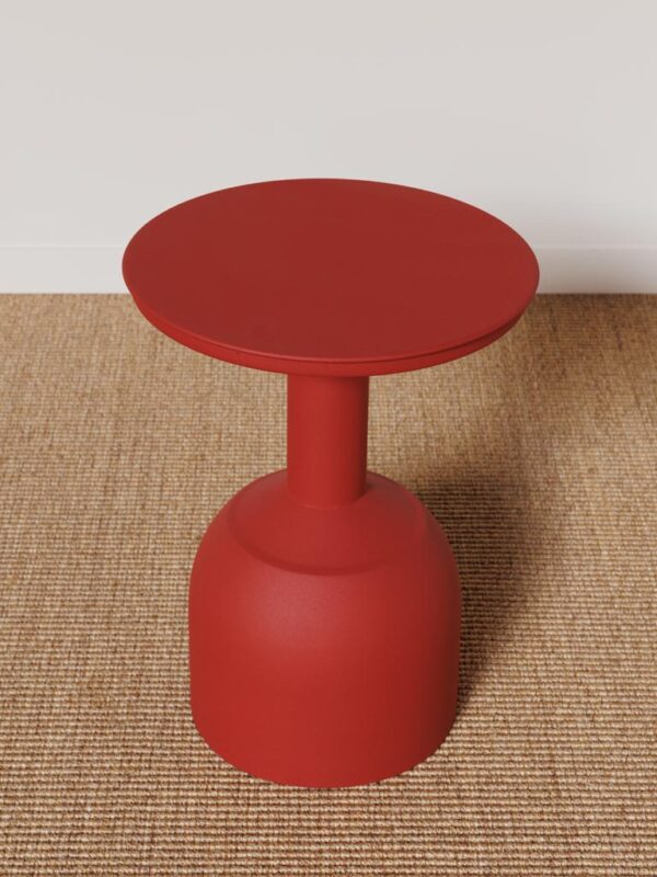 שולחן צד עגול ורוד