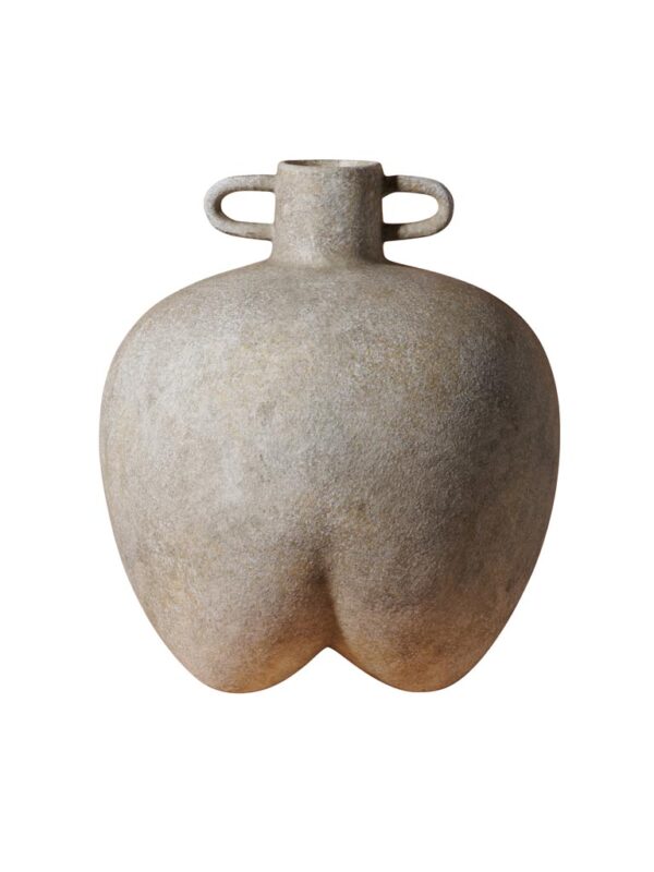 אגרטל ידיות בצבע אבן