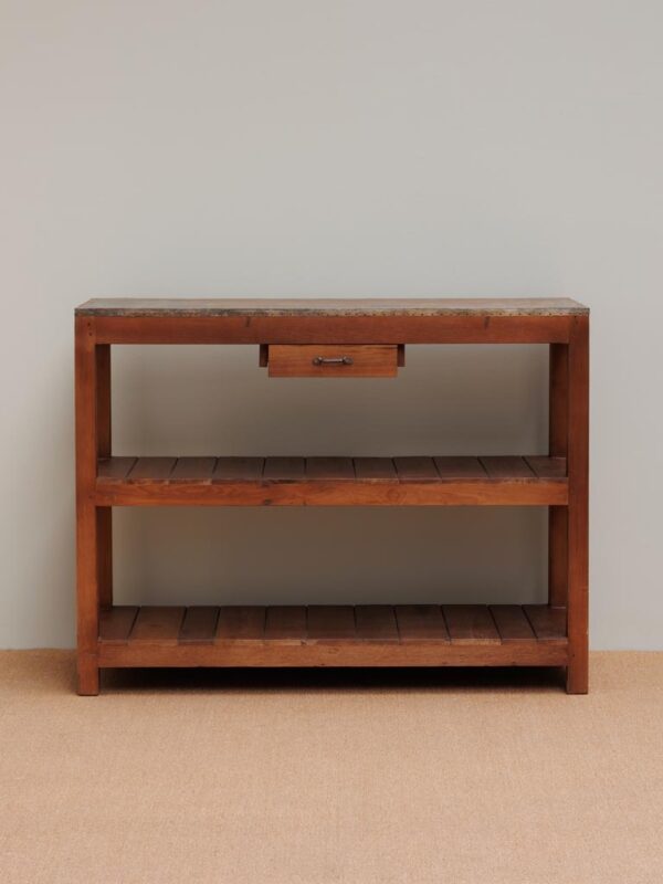 קונסולה כניסה עץ ופח